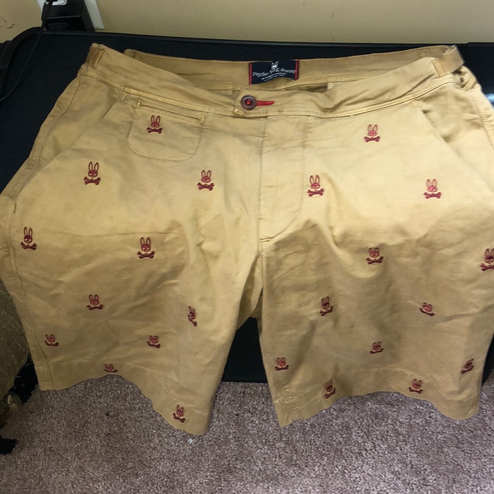 Monogrammed Khaki shorts